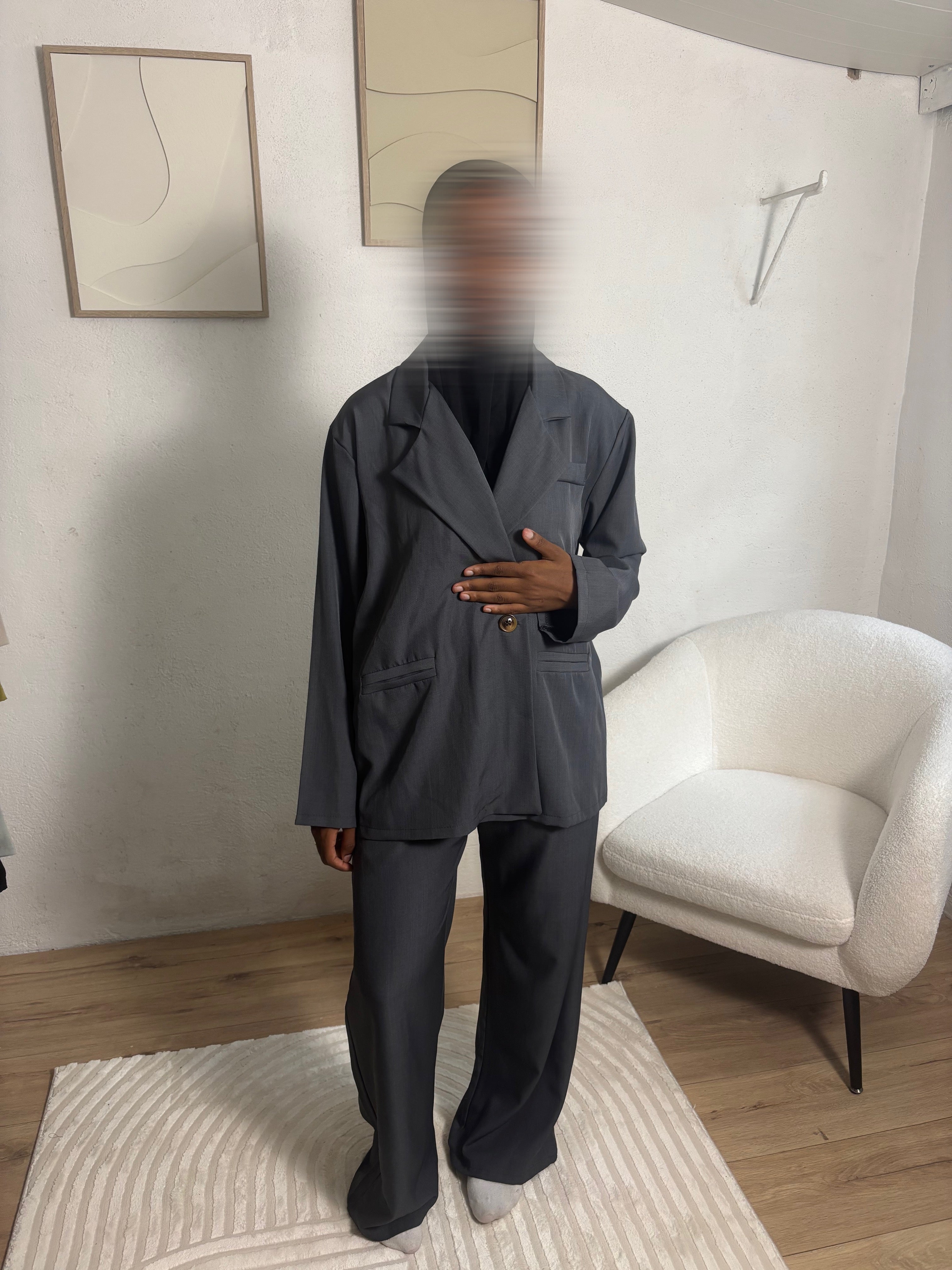 Ensemble blazer gris