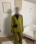 Ensemble blazer vert olive