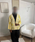 Gilet crochet jaune