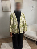 Gilet crochet vert