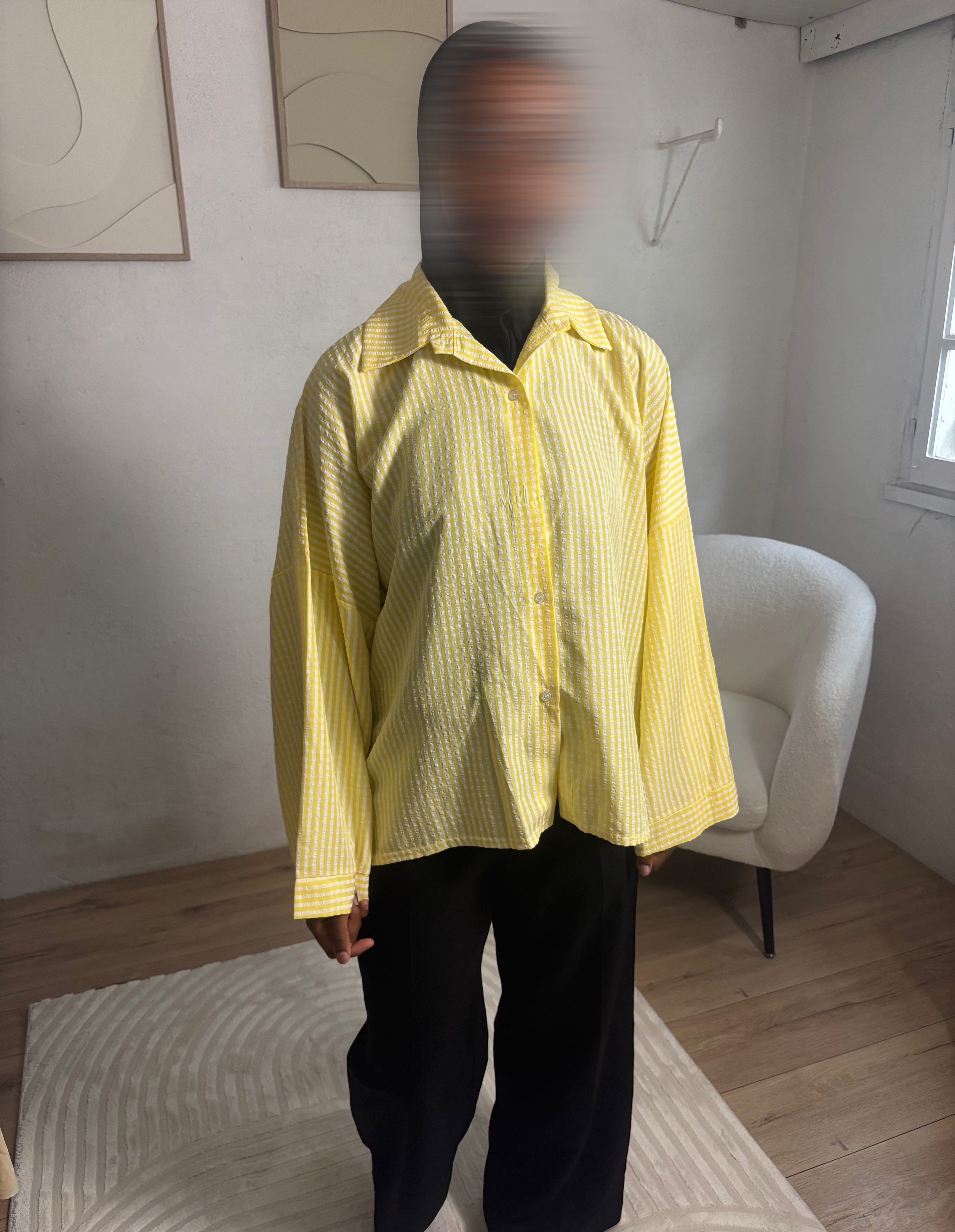 Chemise rayée jaune