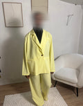 Ensemble blazer jaune