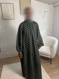 Robe à pois vert