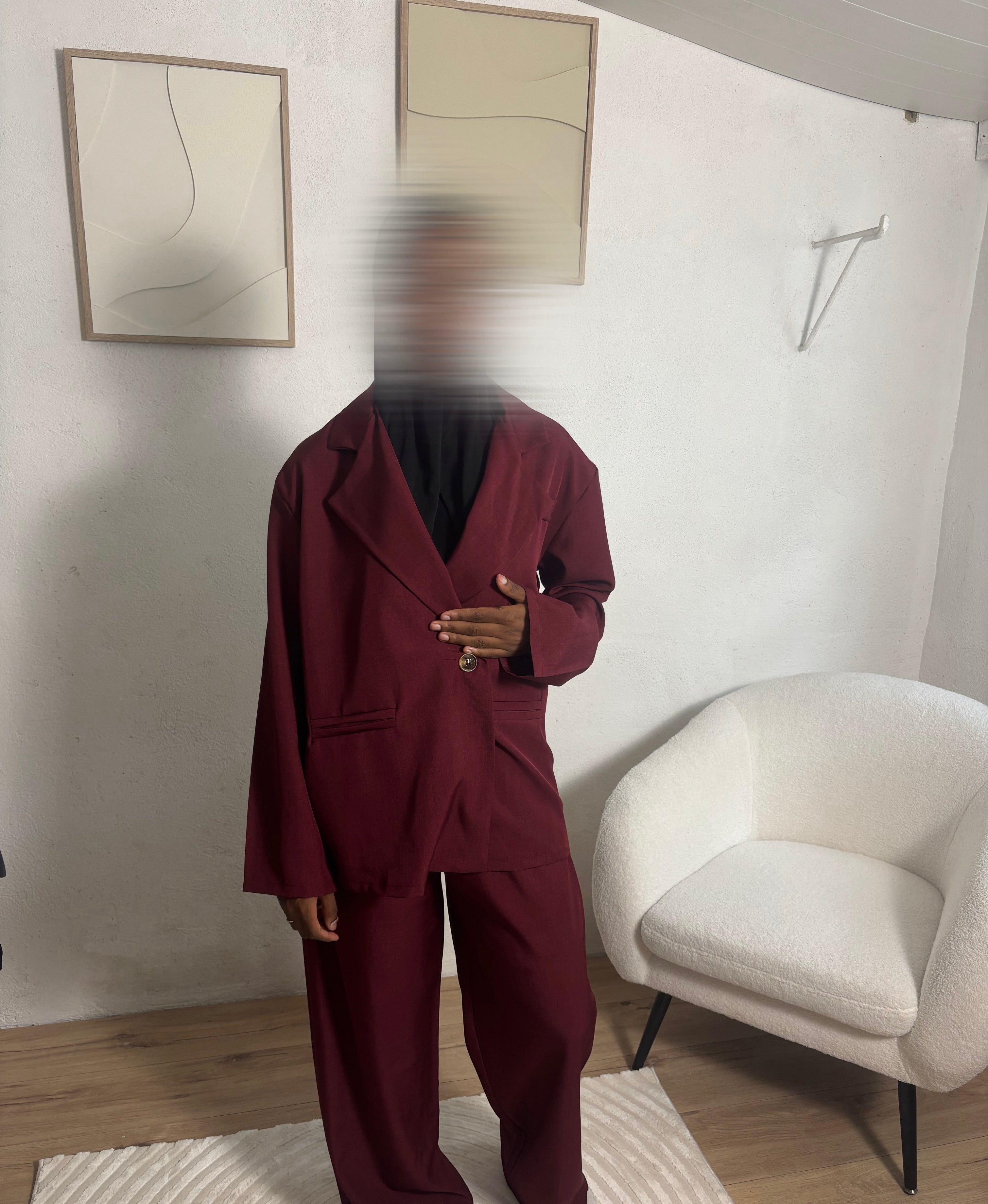 Ensemble blazer bordeaux