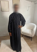 Robe à pois noir