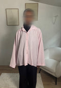 Chemise rayée rose